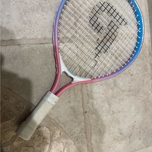 Pink and Blue Tennis Racket